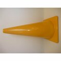 Everrich Industries 28 in. Height Vinyl Cones Square Base, Yellow EVB-0033-1